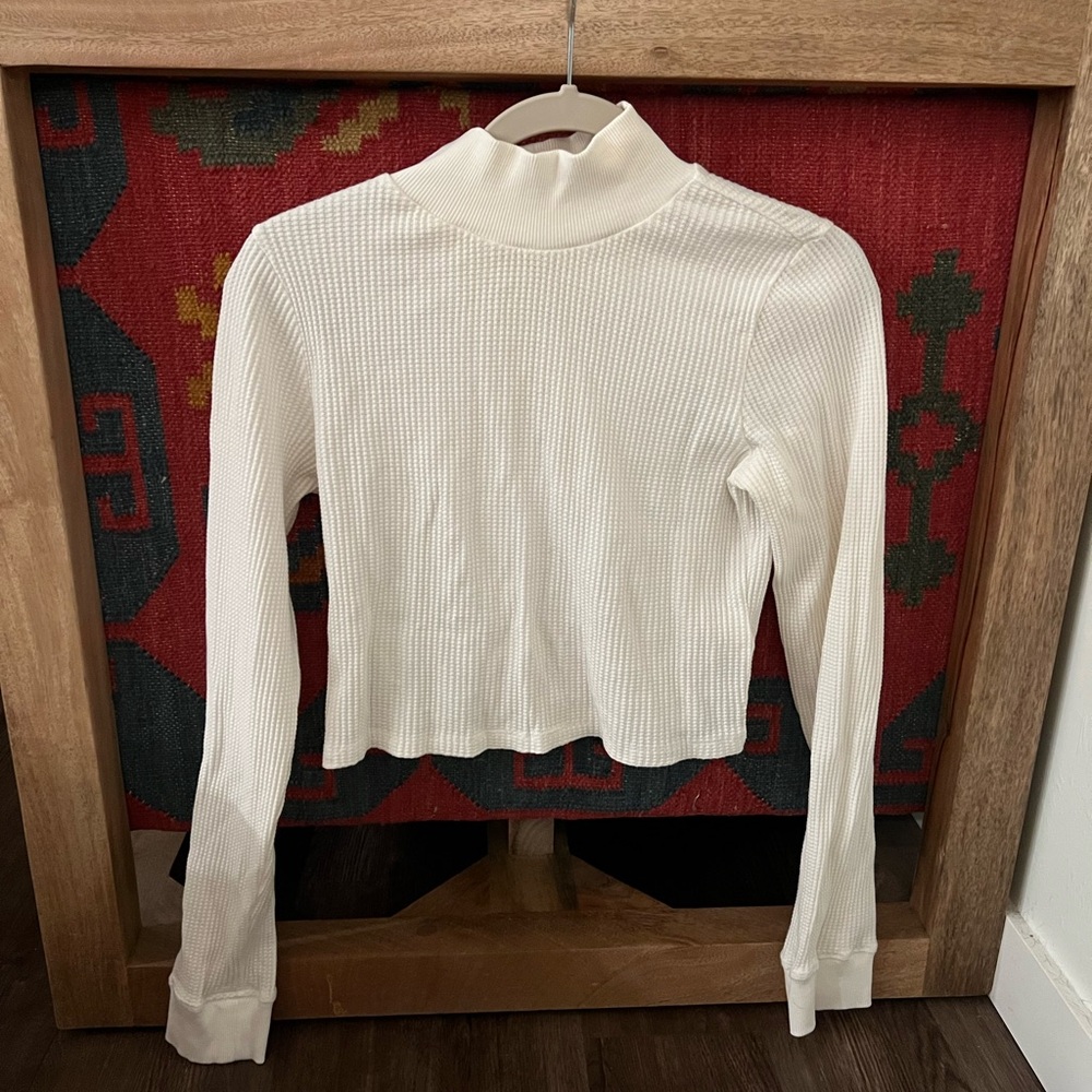 BDG Cream Long Sleeve Women's Top